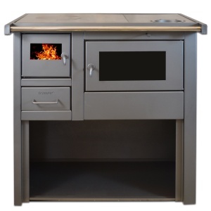 Pachet Termosoba pe lemn Termax Voinic, 12.05 kW, evacuare pe dreapta, cuptor integrat, randament 85.29%, 80 m², Calorifere, Pompa Recirculare, Grup siguranta, Vas expansiune, Robineti tur/retur, Aspirator cenusa - Img 2