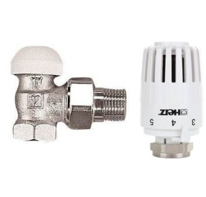 Robinet retur 1/2" + cap termostatic, Clasic M 28 x 1,5, HERZ, pentru radiatoare - Img 1