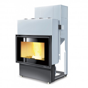 Semineu pe peleti Clam Primo 15, cu aer cald, incalzire pana la 150 mp, buncar 60 kg
