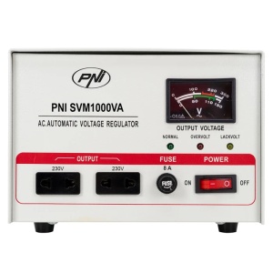 Stabilizator de tensiune monofazat cu servomotor PNI-SVM-1K, 1000VA / 800W