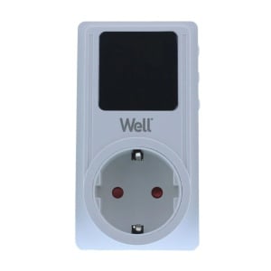 Stecher Schuko cu protectie la joasa si inalta tensiune, ecran digital WELL