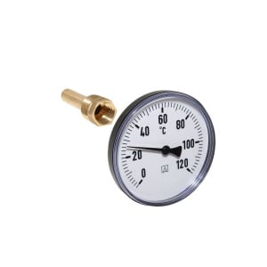 Termometru imersie axial, teaca 5 cm