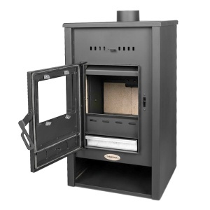 Termosemineu pe Lemn, Termax B2 E4, 14 kW, randament 87.1%, 100 m², spatiu depozitare lemne, Negru - Img 4