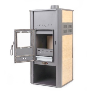 Termosemineu pe Lemn, Termax Roma E3, 14 kW, randament 83.9%, 90 m², spatiu depozitare lemne, Crem - Img 3