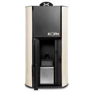 Termosemineu pe peleti KOPH PM 12 kW, 80 mp, buncar peleti 12 kg, diametru cos fum ⌀80 mm, pompa recirculare si vas expansiune incorporate, Crem - Img 3