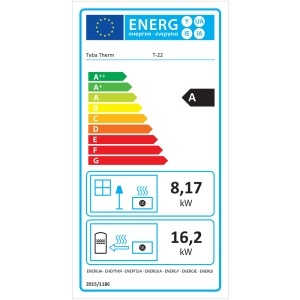 Termosoba premium pe peleti TEBA TP-22, 24 kW, plita si cuptor integrat, aprindere automata, randament 80.6 %, evacuare pe dreapta, 900 x 1000 x 650 mm, 2 tavi inclus - Img 2
