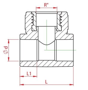 Teu PPR alb, Ø32-1/2 I-32