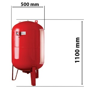 Vas expansiune 150 litri MIT cu manometru pentru instalatii de incalzire, Ø 500 mm, 1"