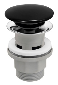 Ventil click-clack cu dop ceramic negru 1 1/4”, Ferro - Img 1
