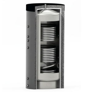 Boiler stativ din inox KOPH VTN1 cu 2 serpentine, 500 litri, 8 bar, clasa energetica B