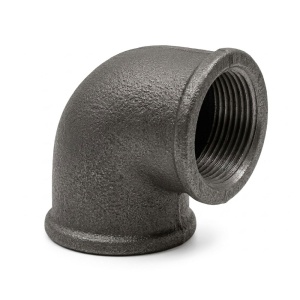 Cot negru pentru gaz 90° Nr. 2, FI-FE, 3/4", KOPH
