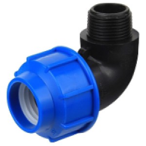 Cot PEHD, Ø40 mm x 1 1/4 E, 90º, PN16