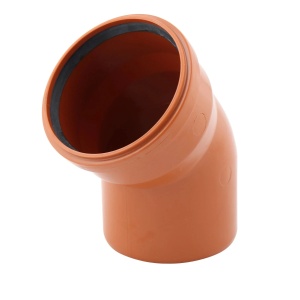 Cot PVC, cu inel, Ø 200 mm, unghi 45°
