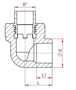 Cot teava PPR alb, Ø 32mm - 3/4E, 90 grade, PN25 - Img 2