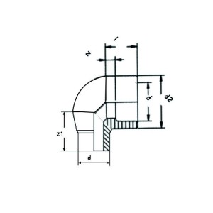 Cot teava PPR, Ø 25 mm, 90 grade, MF, PN25, verde - Img 2