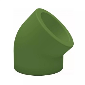 Cot teava PPR, Ø 50 mm, 45 grade, PN25, verde
