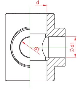 Cot triaxial teava PPR alb, Ø32, 90 grade, PN25