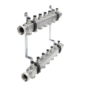 Distribuitor echipat TECE, inox, filet interior, 11 cai, 1"