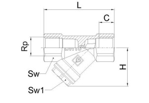 Filtru HERZ Y FI-FI 1/2" pentru impuritati - Img 2