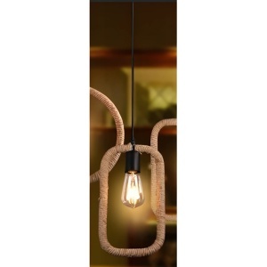 Lustra rustic cu sfoara, tip pendul, Dreptungi - Img 4