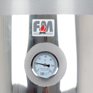 Boiler pe lemne din inox + focar 90 litri, FM Group