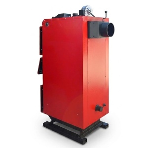 Pachet centrala/Cazan pe lemn/carbune Termax Grizzly 27 kW cu ventilator si automatizare, 180 m², Ø cos fum 180 mm, volum manta apa 105 litri, grosime focar 6 mm, randament 86%, Calorifere, Pompe de recirculare, Grup de siguranta - Img 6