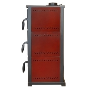 Pachet soba pe lemn Termax Bucovina, 12.2 kW, cuptor incorporat, randament 84.17%, 80 m², Bordo, set accesorii, aspirator cenusa si suport lemne foc metalic Termax XL - Img 4