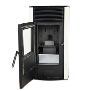 Pachet soba pe peleti KOPH PD 10 kW, cu aer cald, buncar peleti 12 kg, 60 mp, Alb - Img 3