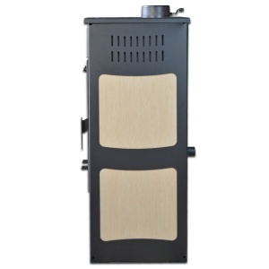 Pachet termosemineu pe lemn Termax Hydra, 6.5 kW, randament 75.5%, 43 m², Bej, Grup siguranta, Pompa recirculare si Boiler termoelectric Tesy 80 litri - Img 2