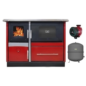 Pachet termosoba pe lemn Termax Maria 25 kW Bordo din otel, evacuare pe dreapta, Vas expansiune 35 litri, Pompa de recirculare KOPH GPA 3 32/6 - 180 mm