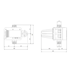 Presostat electronic Grundfos PM Plus, 1.5 kW, 1.5 - 3 bar, IP65, 230 V - Img 2