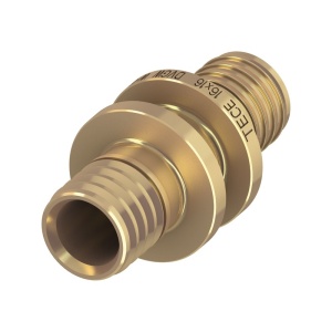 Racord alunecator drept dublu, alama, TECEflex, Ø 32, 766032