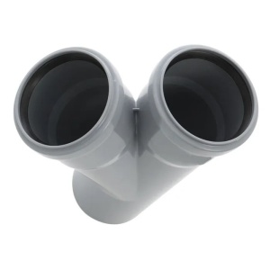 Ramificatie polipropilena, pentru scurgere, Ø 110/50 mm, 45° - Img 2