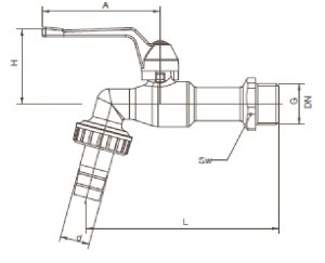 Robinet cu bila HERZ dublu-serviciu FE Ø 3/4", PN16, actionare maneta - Img 2