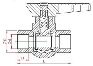 Robinet PPR alb, Ø63