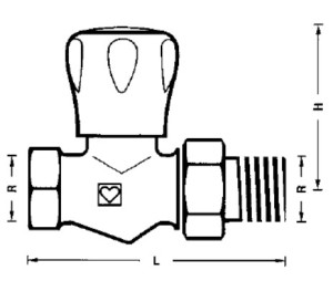 Robinet tur HERZ FE 1/2" drept, cu ventil - Img 2