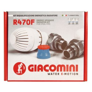Set robineti tur/retur termostatic pentru calorifere Giacomini R470FX003, 1/2" - Img 2