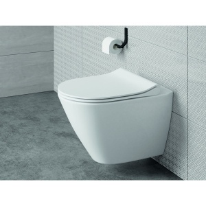 Set vas WC suspendat City oval, capac inclus soft close slim, K701-104-ECO54, alb - Img 3