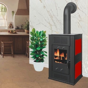Soba pe lemn Termax Ambra, 9.47 kW, randament 84.32%, 60 m², Rosu - Img 2