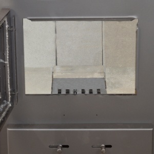 Soba pe lemn Termax Doina, 12.2 kW, randament 84.17%, 80 m², spatiu depozitare lemne, cuptor de gatit integrat, Bordo - Img 7