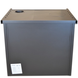 Soba pe lemn Termax Popular, 7.12 kW, evacuare pe dreapta, cuptor integrat, randament 81.27%, 47 m², Antracit - Img 4