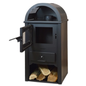 Soba pe lemn Termax Toader, 7.02 kW, randament 85.74%, 45 m², spatiu depozitare lemne, Negru - Img 4