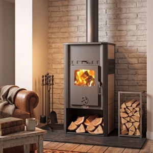 Termosemineu pe Lemn, Termax Roma E3, 14 kW, randament 83.9%, 90 m², spatiu depozitare lemne, Crem - Img 2