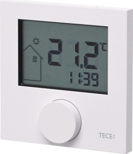 Termostat de ambient pentru incalzire pardoseala, TECEfloor RT-D Standard, 230V, cu afisaj digital, 77410034