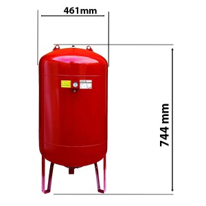 Vas expansiune 80 litri Termax cu manometru pentru instalatii de incalzire, Ø 461 mm, 1"
