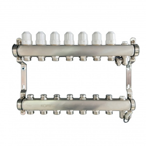 Ansamblu distribuitor pentru corpuri de incalzire, 5 cai, KOPH, inox 1" - Img 3