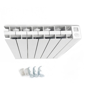 Calorifer (radiator) electric din aluminiu, Fondital eBlitz Soft, 555/577 mm, 6 elementi, 1000 W - Img 3