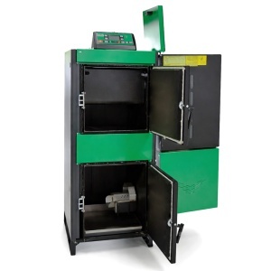 Centrala mixta lemn/pelet Termax 25 kW, 160 mp, volum manta apa 80 litri, diametru cos fum Ø130 mm - Img 2