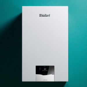 Centrala termica in condensare Vaillant ecoTEC plus VUW 32CS/1-5, 27 kW - Incalzire si ACM, in condensare, kit de evacuare inclus