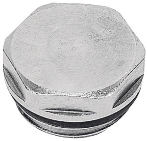 Dop radiator cu o-ring 1/2”, nichelat, Ferro